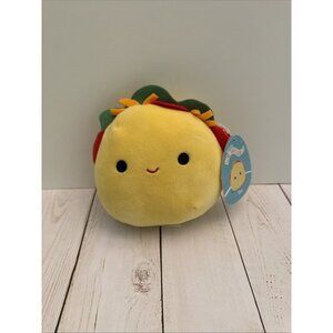 Squishmallows Tex The Taco Plush Stuffed KellyToy Food Squad 5” NWT